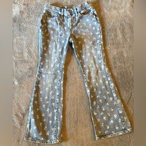 Old Navy Blue Floral Flare Jeans